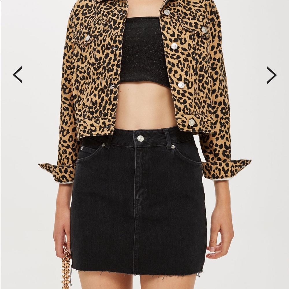 Topshop Denim Mini Skirt